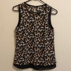 H&M leopard print sleeveless top size 6